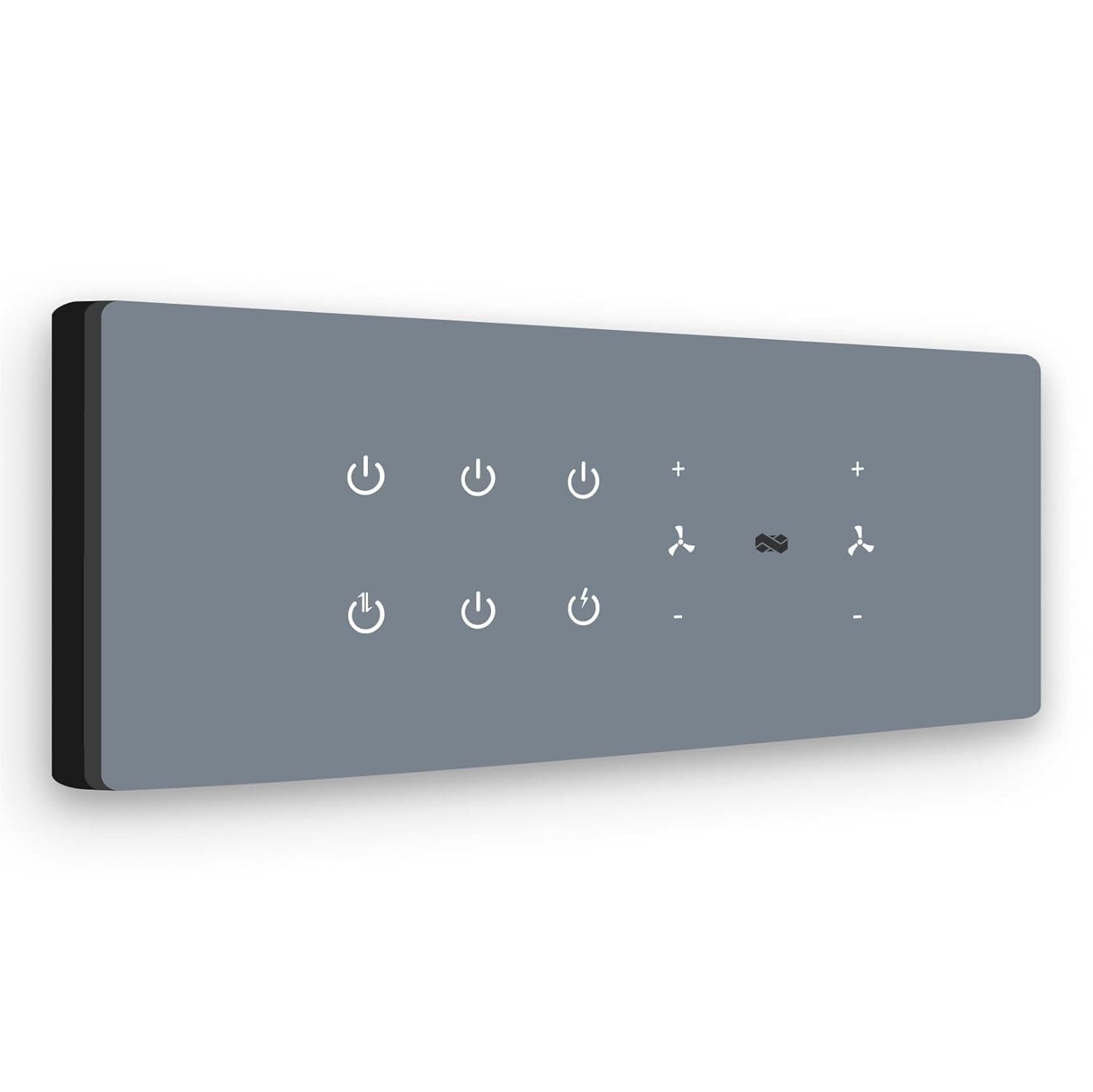 IOTICS Smart Wifi Switch Board: 6 Switches & 2 Fan Switches. Touch Control, Remote, App Control. Voice Control with Alexa & Assistant. Smart Touch Switch Board For Home Automation (Grey)