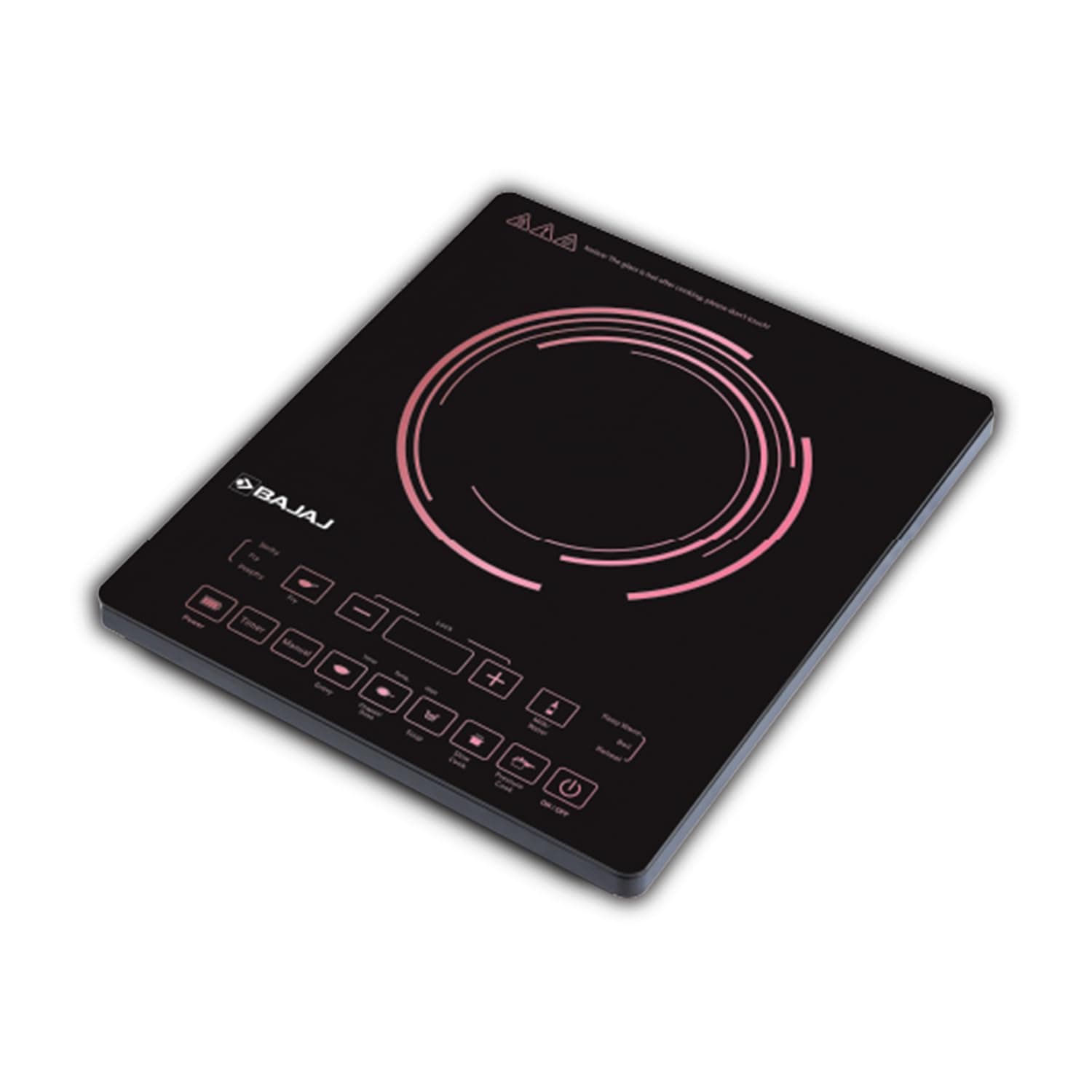 Bajaj ICX 200FP 2000 W Induction Cooktop | 7 Pre-Set Menus | Digital Display | Cool Touch Surface | 1 Year Warranty 【Black】