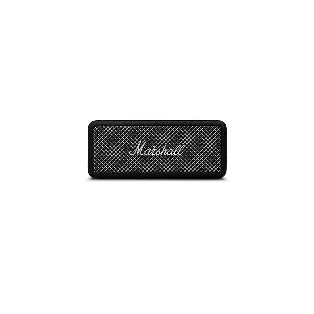 Marshall Emberton II Compact Portable Bluetooth Speaker with 30+ Hours of Playtime, (360° Sound), Dust & Waterproof (IP67) – Black & Steel.