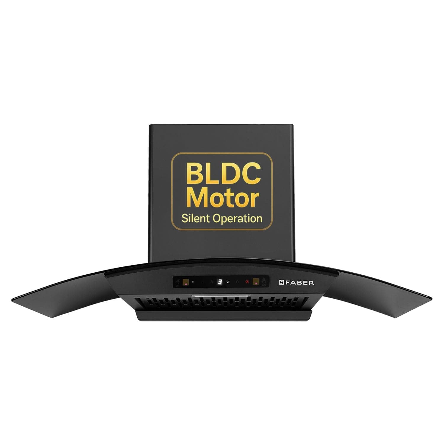 Faber Agile 90cm 1500m³/hr BLDC Autoclean Curved Shape Chimney | Built In Oil Collector | Touch & Gesture Control | 8Yr Motor,2Yr Comprehensive Warranty by Faber | Hood Agile BLDC FL HC SC BK IN 90