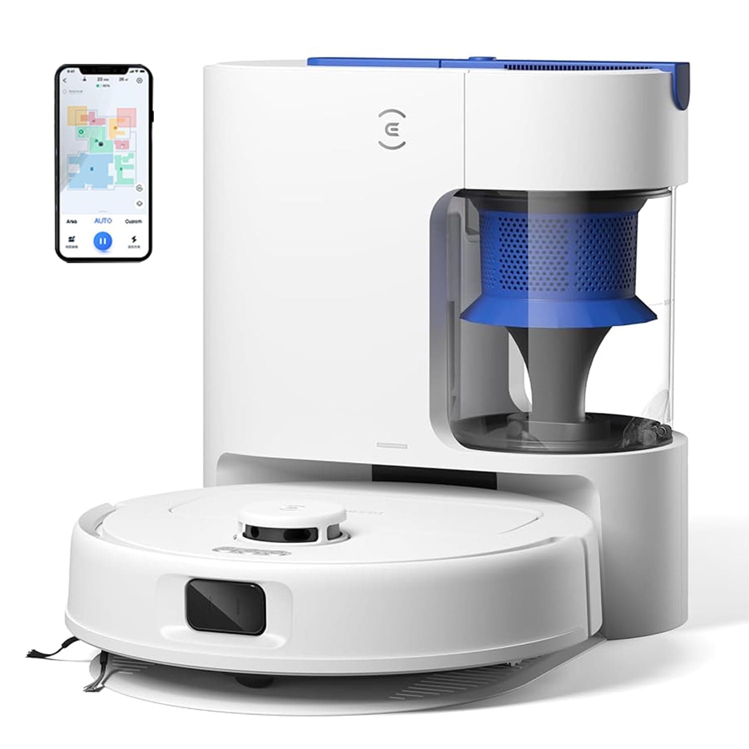 ECOVACS DEEBOT N30 Plus White 2 in 1 Robot Vacuum & Mop, 2025 New Launch, Bagless Eco-Friendly Multi-Cyclone Auto Empty Station, 10000 Pa Suction, 5200mAh Battery, Covers 3500+sq ft, Zero Tangle 2.0