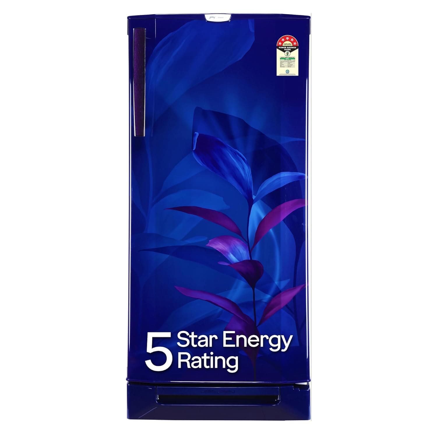 Godrej 202 L 5 Star | Advanced Inverter | Jumbo Vegetable Tray | Toughened Glass Shelves | Turbo Cooling Technology | Base Drawer Direct Cool Single Door Refrigerator (RD 210E TDI MN BL, Marine Blue)