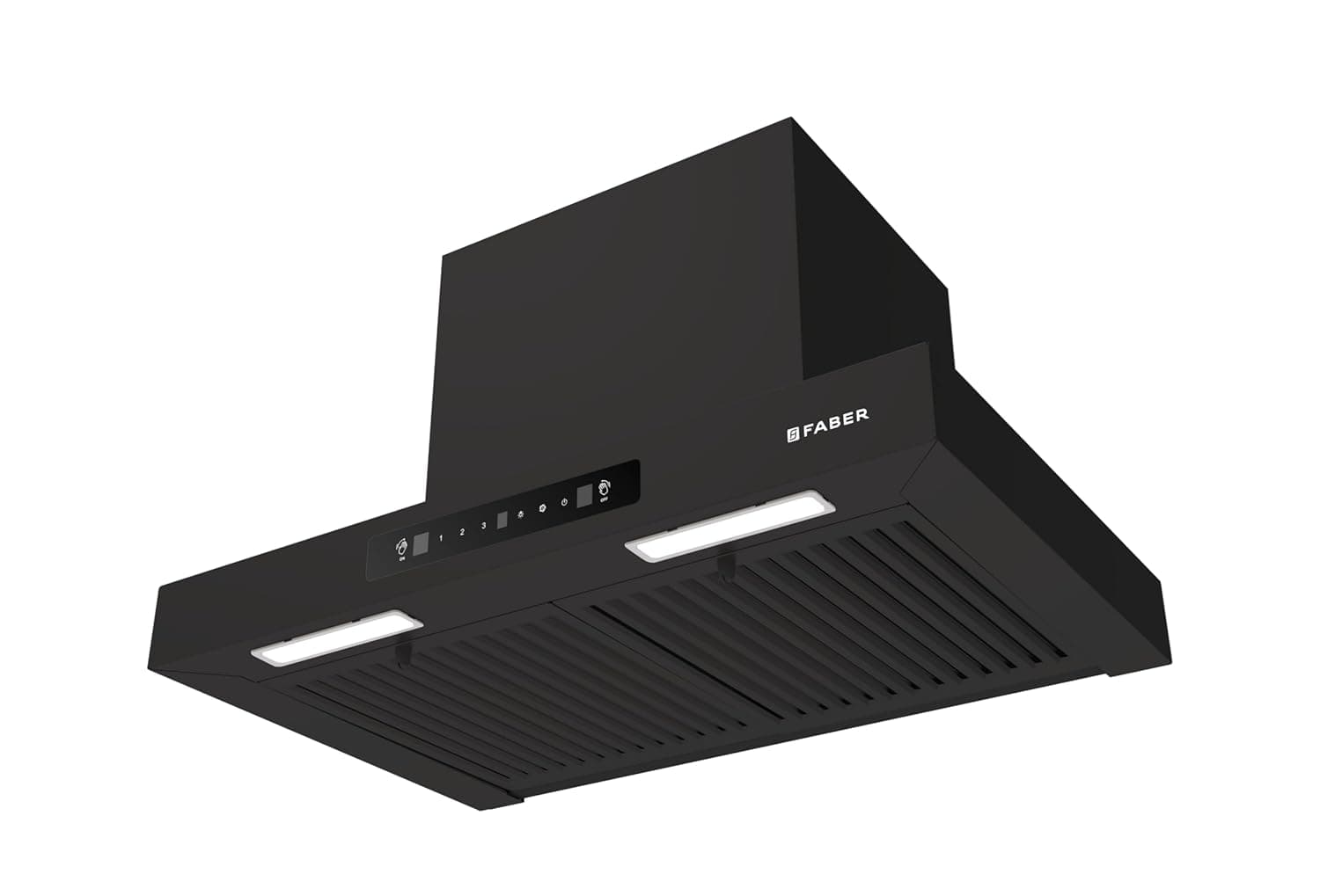 Faber 60 cm 1000 m³/hr T-Shape Kitchen Chimney | Baffle Filter | Touch Control || 12 Years warranty on Motor|| Motor- 250 Watt | HOOD MARS TC BF BK IN 60, Black