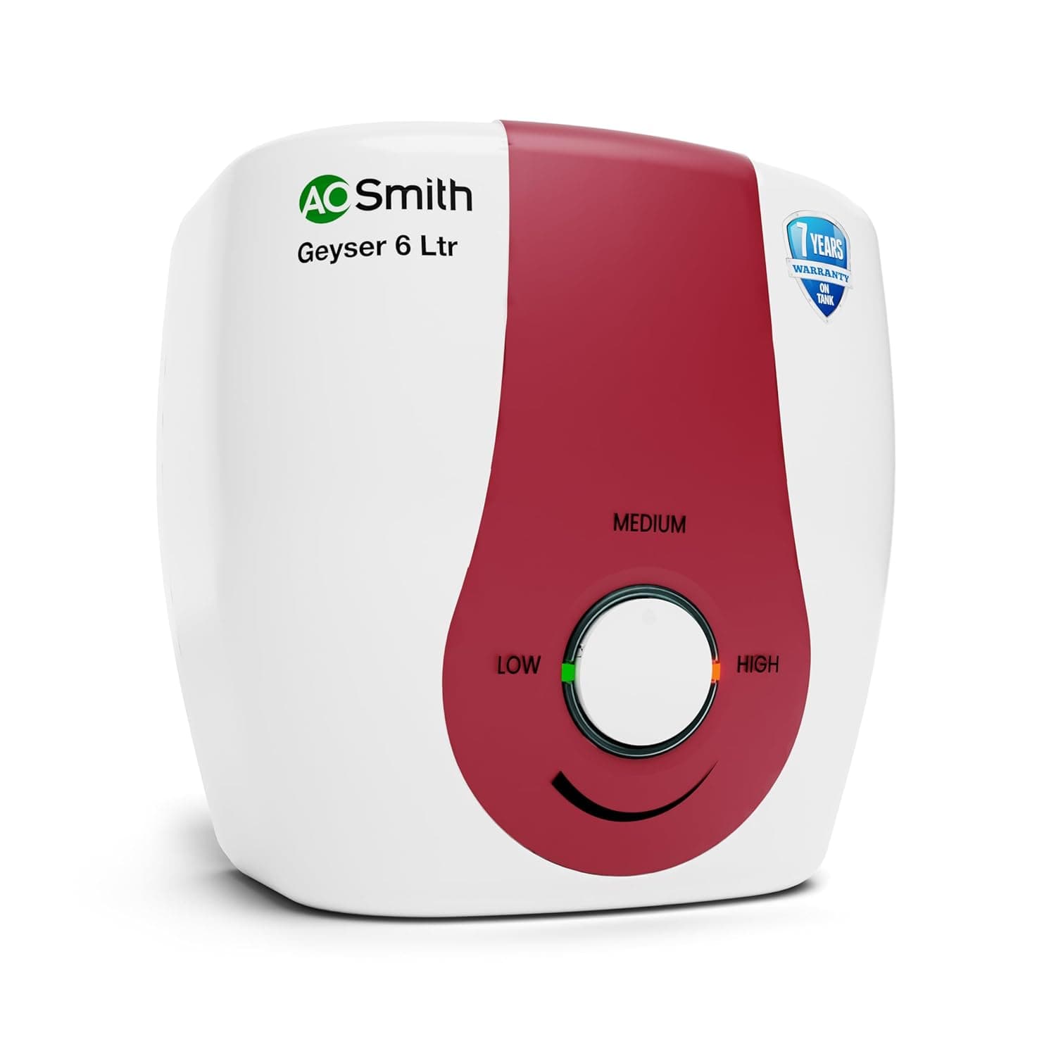 AO Smith SGS-GREEN SERIES-006 Storage 6 Litre Vertical Water Heater (Geyser)|33% Faster Heating|Save on Energy Bills with BEE 5 Star Rating|Enhanced Durability with Blue Diamond Tank Coating|ABS Body