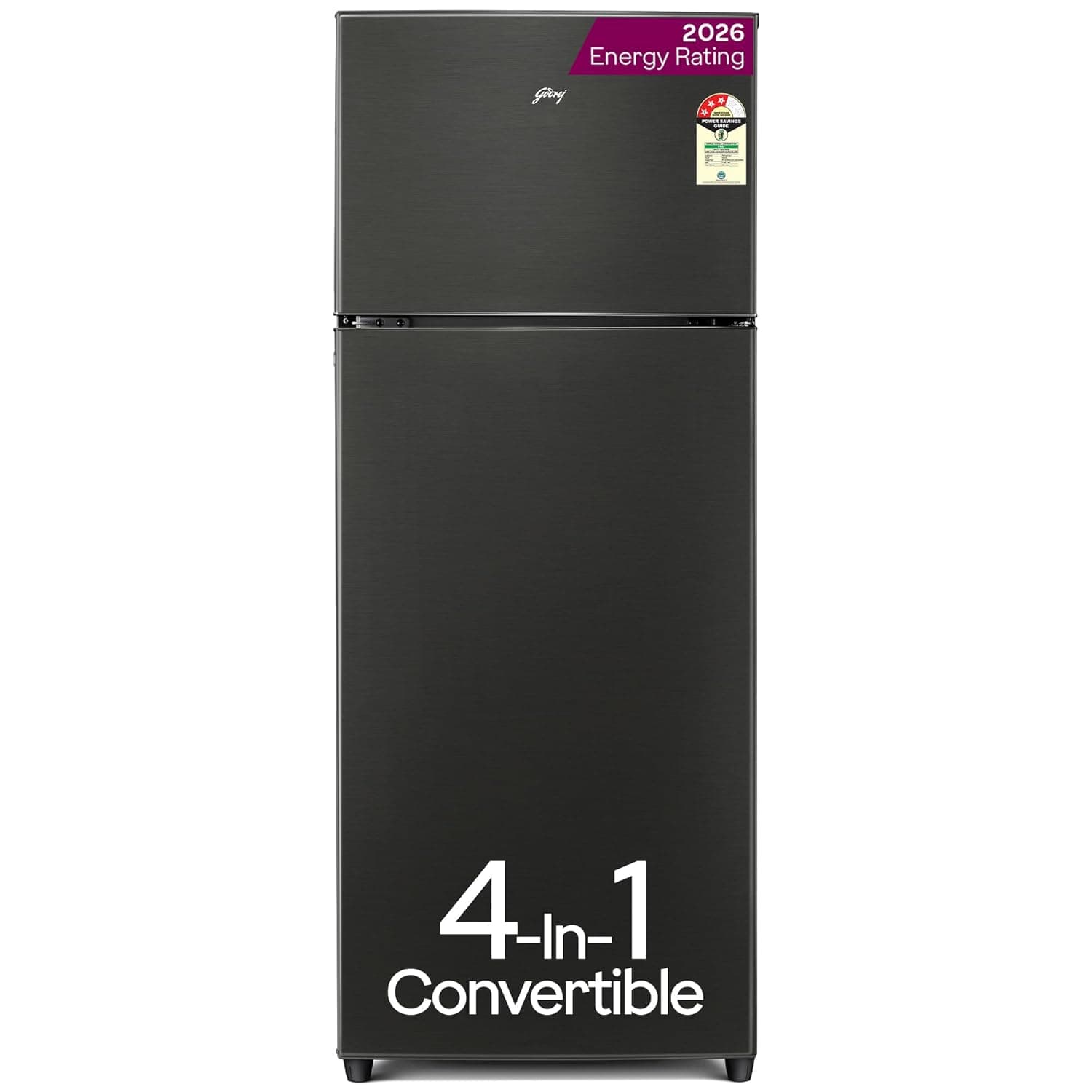 Godrej 244 L 3 Star | Convertible Freezer 6-In-1 | 95%+ Food Surface Disinfection | Inverter Frost Free Double Door Refrigerator (2026 Model, RT EONVALOR 280CN RCIF FS ST, Fossil Steel)
