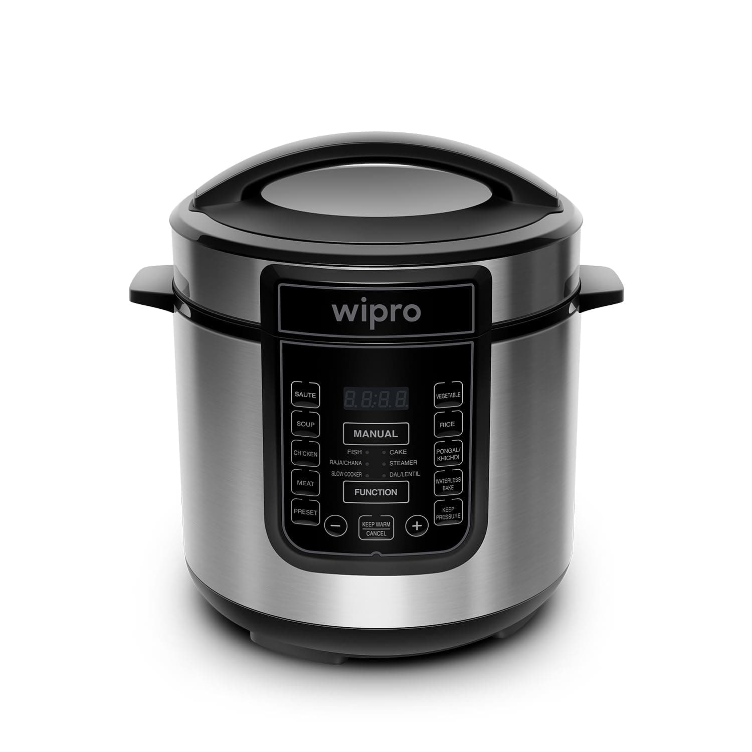 Wipro Elato CPC201 Digital Electric Pressure Cooker| 10 Pre Set Multi Cooking Process function| 6- Litre | 1000 Watts| Advance Microprocessor Control| Saftey Lock Mechanism|Stainless Steel Pot