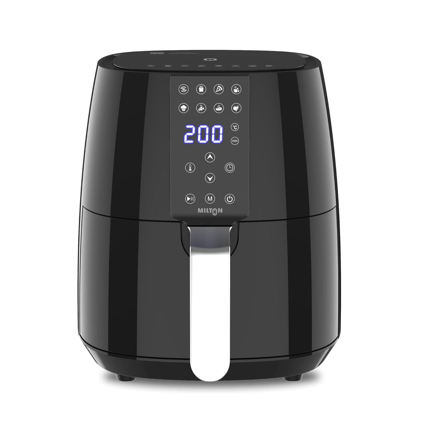 Milton Rapid Digital Air Fryer 4.2L | 1450W | 360° High Speed Air Circulation | Up to 90% Less Oil Usage | 8 Preset Menus | Touch Control Panel & Digital Display | Auto Shut-Off | 1 Year Warranty