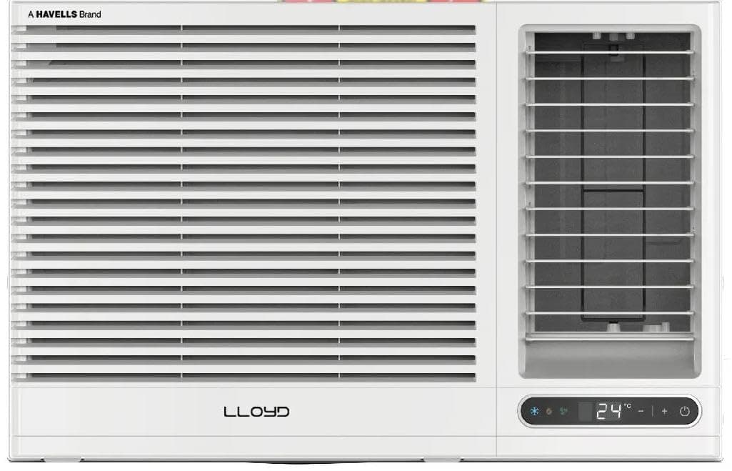 Lloyd 1.5 Ton 3 Star Fixed Speed Window Ac (Cools Even at 50°C, Feather Touch Control, Remote Control Operation, Copper, White, GLW18C3YWSEA)