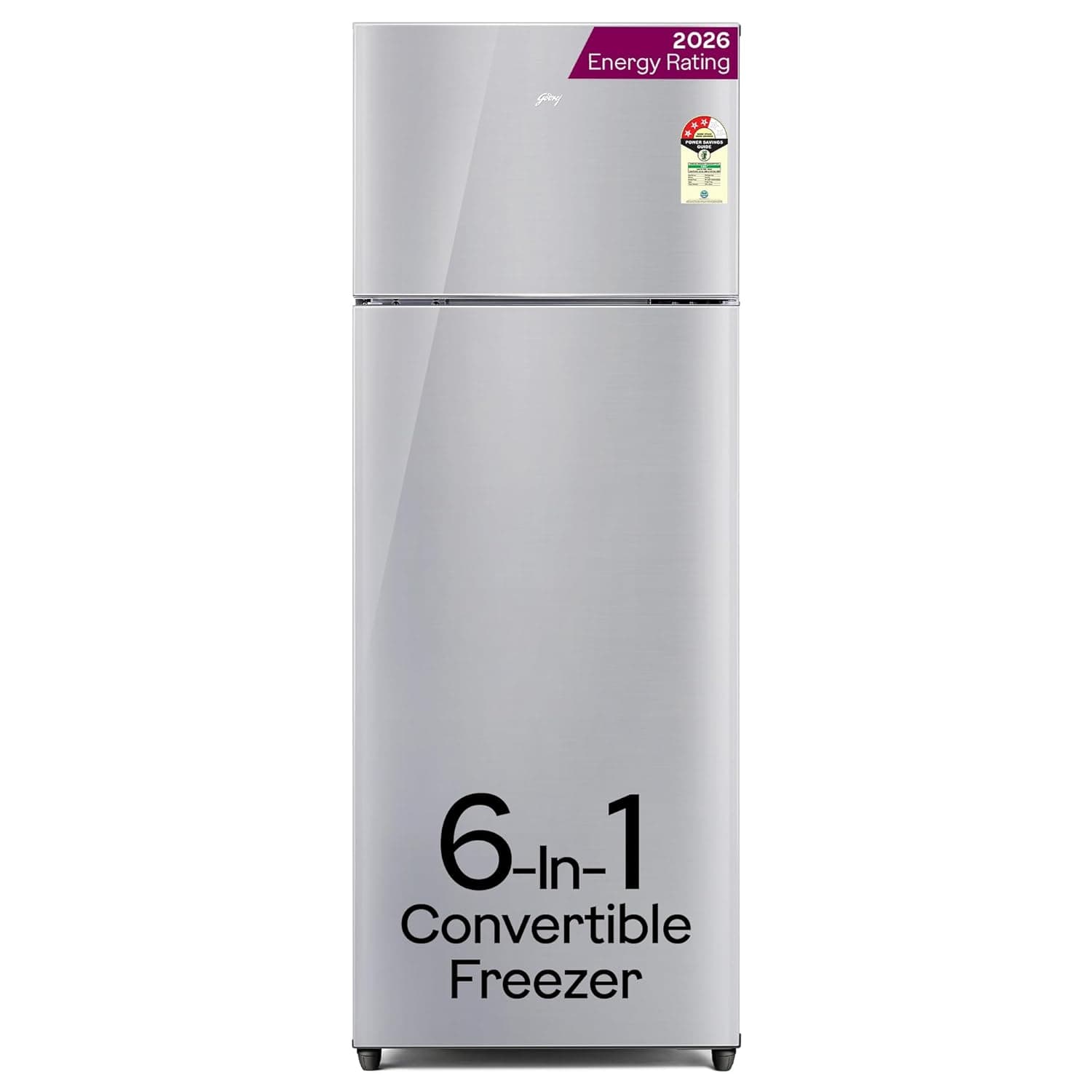 Godrej 223 L 3 Star Convertible Freezer 6-In-1, 30 Days Farm Freshness, Frost Free Inverter Double Door Refrigerator(2026 Model, RF EON 244CN RCIF ST RH, Steel Rush)