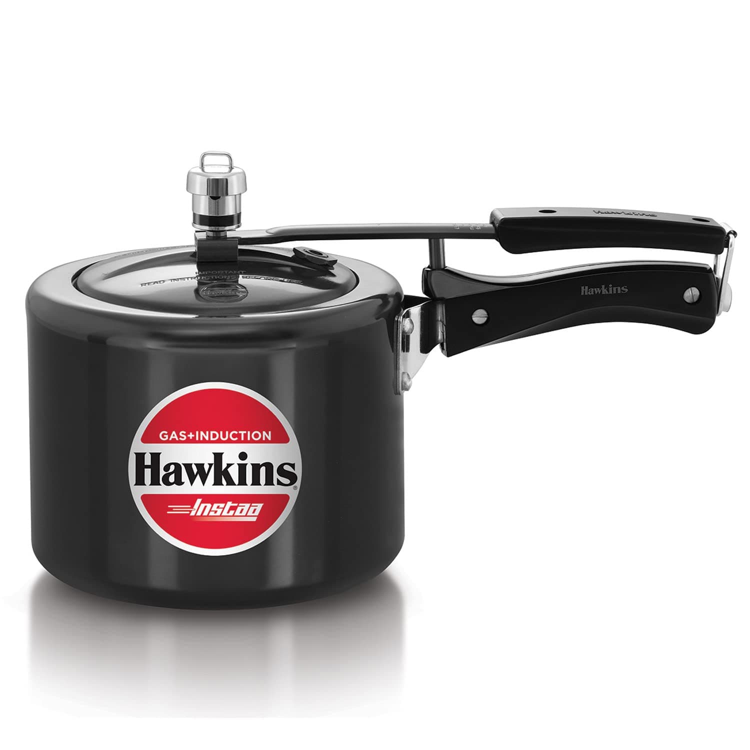 Hawkins 3 Litre Instaa Pressure Cooker, Induction Inner Lid Cooker, Tall Body Hard Anodised Cooker, Black (IIH3T)