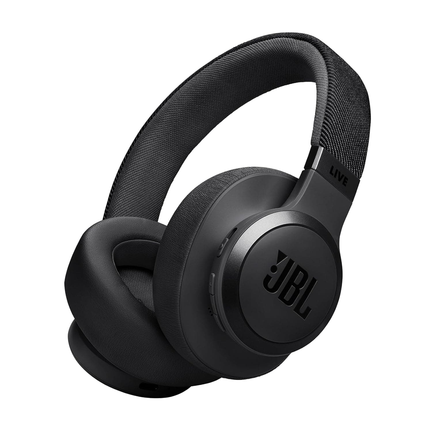 JBL Live 770NC True Adaptive Noise Cancellation Headphones Wireless Over Ear, Spatial Sound, 65Hrs Playtime, Speed Charge, Multipoint Connect & Personi-Fi 2.0, Customized EQ, Google Fast Pair, Black
