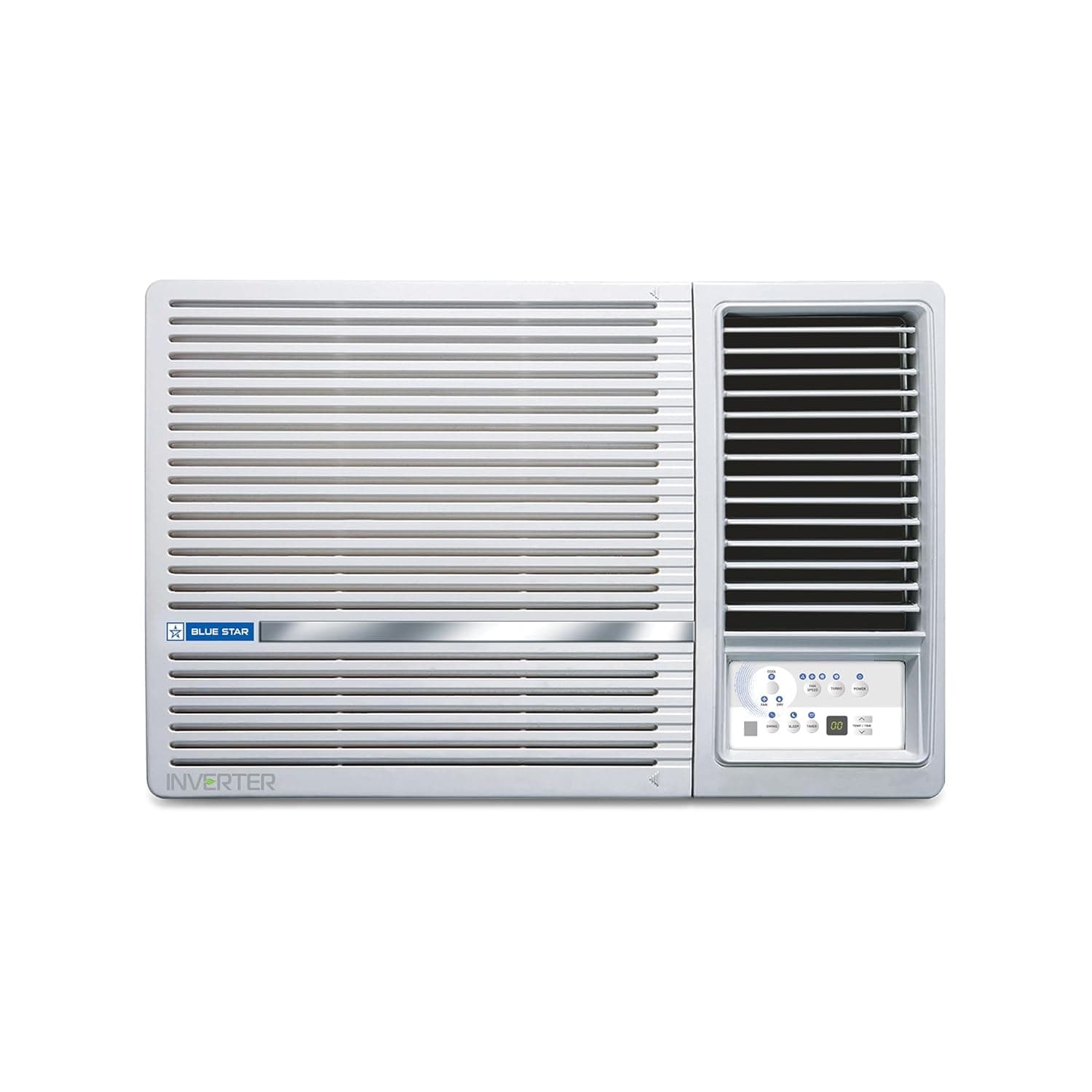 Blue Star 1.5 Ton 5 Star Inverter Window AC (Copper, Turbo Cool, Fan Modes-Auto/High/Medium/Low, Hydrophilic Blue Fins, Dust Filters, Self-Diagnosis, WIE518L, White)