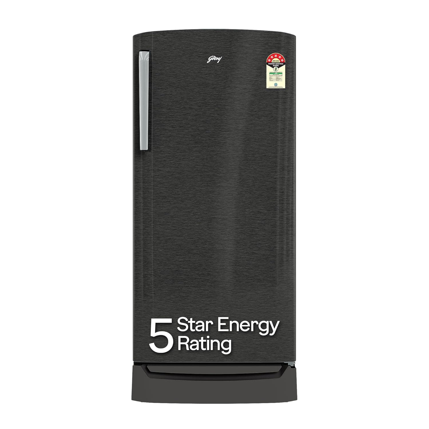 Godrej 194 L 5 Star | Hygiene+ Inverter Technology | Turbo Cooling and Moisture Control Technology | Base Drawer | Direct Cool Single Door Refrigerator (2025 Model, RD M200E TDI FS ST, Fossil Steel)