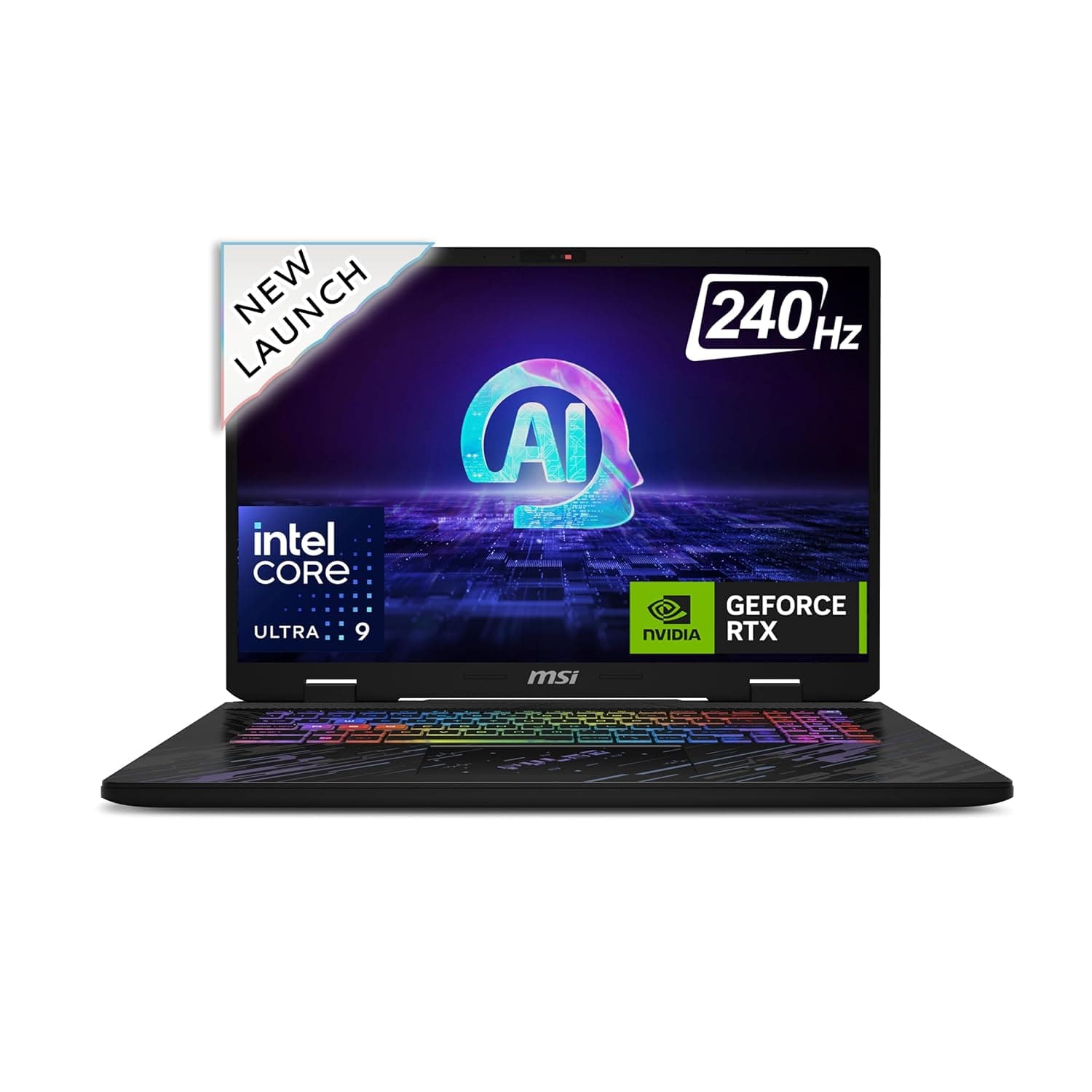 MSI Pulse 17 AI, Intel Core Ultra 7 155H, Built-in AI, 43CM 16:10 QHD+ 240Hz Gaming Laptop(16GB/1TB NVMe SSD/Windows 11 Home/NVIDIA GeForce RTX 4070, /Core Black/2.8Kg), C1VGKG-031IN