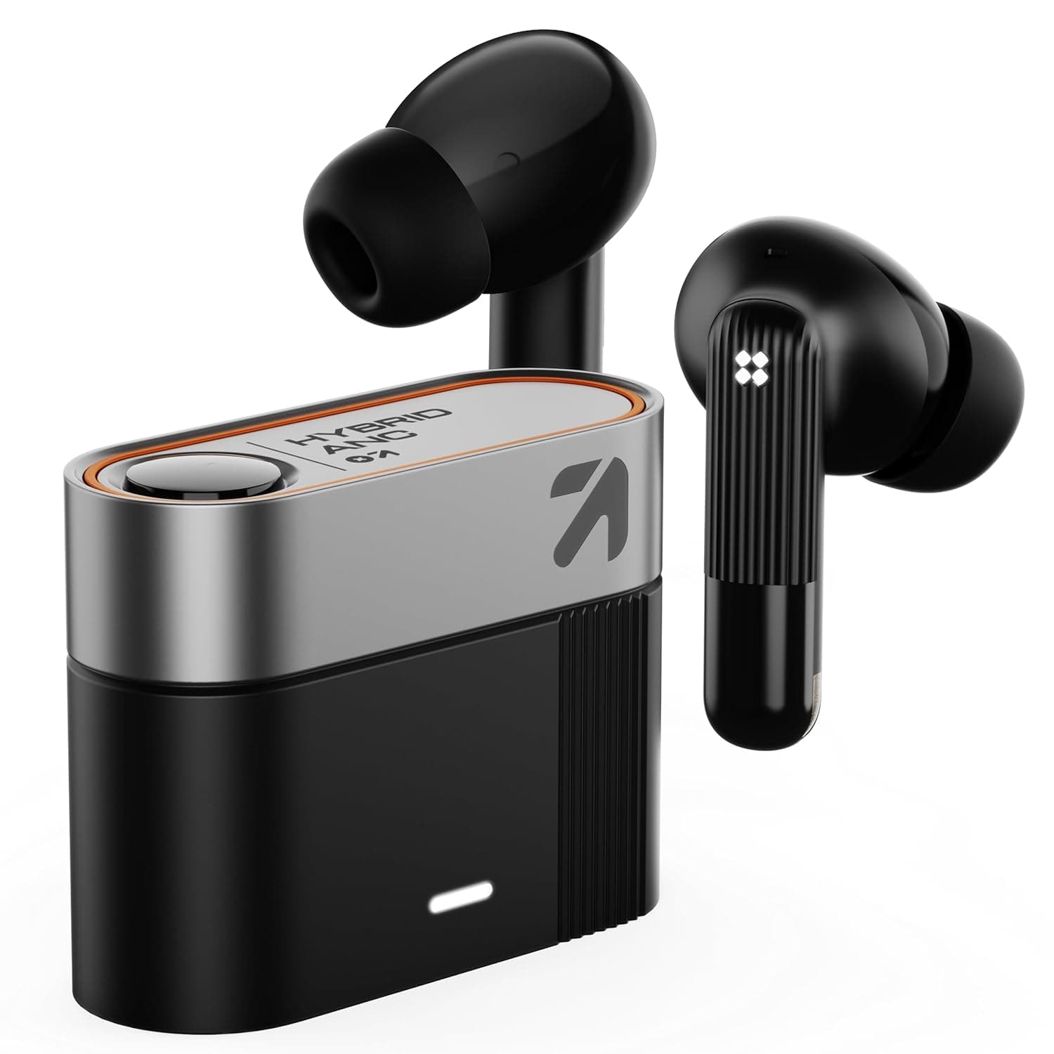 GOBOULT Newly Launched Earl TWS Earbuds with Hybrid ANC (Upto 50dB), 10mm Dual Drivers, Upto 50H Playtime in Ear Earbuds, App Support, Spatial Audio, IPX5, Dual Device Pairing, TWS (Obsidian Black)