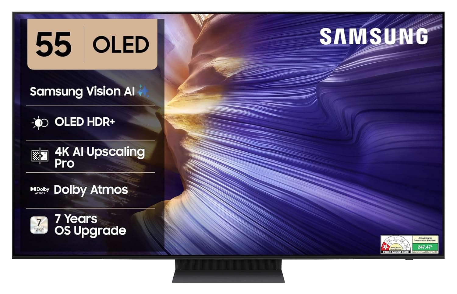 Samsung 138 cm (55 inches) 4K Ultra HD Smart OLED TV QA55S90FAULXL (Graphite Black)