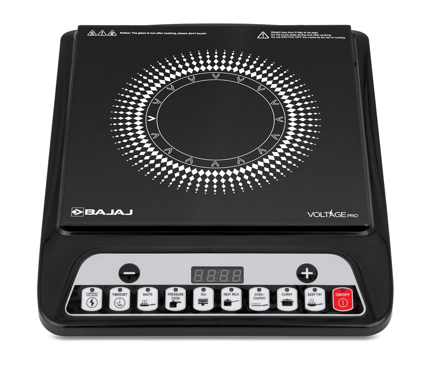 Bajaj 140TS 1400 W Induction Cooktop | 7 Pre-Set Menus | Insect Protection | 1 Year Warranty 【Black】