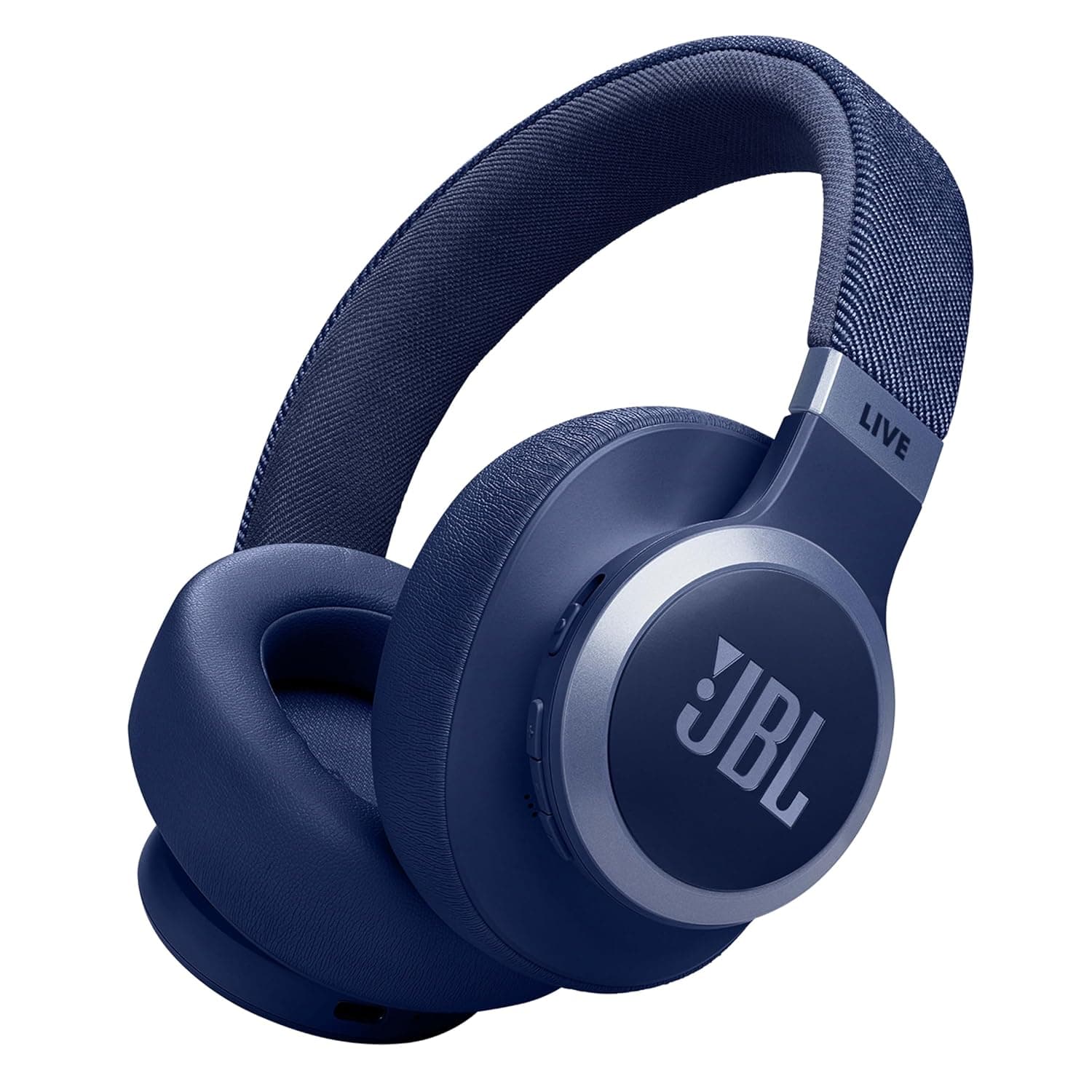 JBL Live 770NC True Adaptive Noise Cancellation Headphones Wireless Over Ear, Spatial Sound, 65Hrs Playtime, Speed Charge, Multipoint Connect & Personi-Fi 2.0, Customized EQ, Google Fast Pair, Blue
