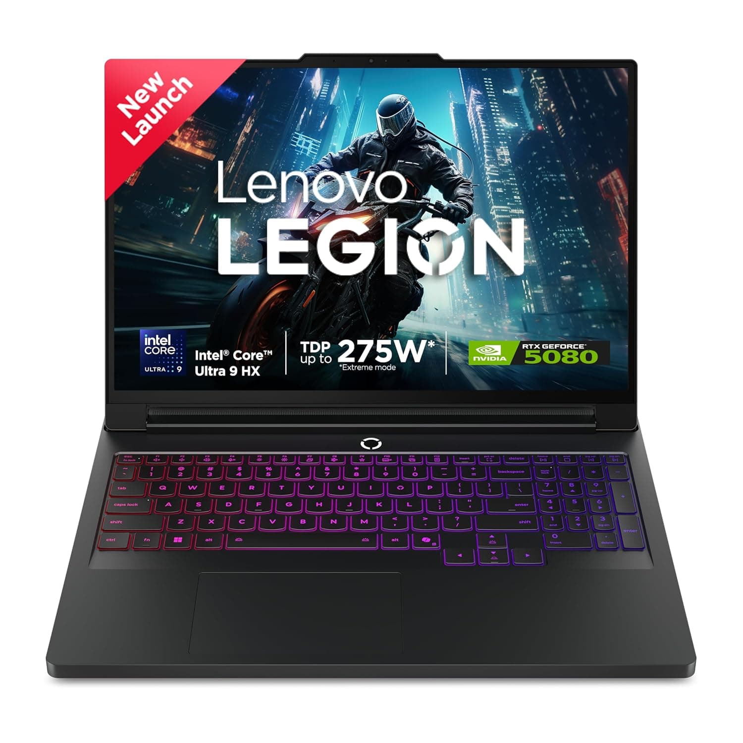 Lenovo Legion Pro 7 2025 Intel Core Ultra 9 275HX | NVIDIA RTX 5080 16GB (32GB RAM/1TB SSD/WQXGA OLED/240Hz/16 (40.6cm)/Windows 11/Office 2024+AI Now/Black/2.5Kg), 83F500D9IN AI Powered Gaming Laptop